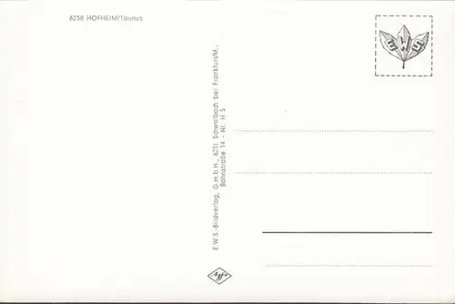 Hofheim am Taunus, Stadtansicht, ungelaufen
