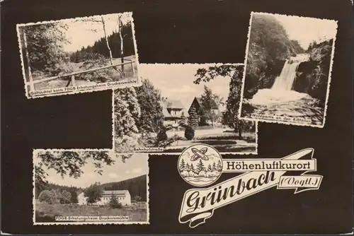 Grünbach, Bahnhofstraße, Druckersmühle, ungelaufen