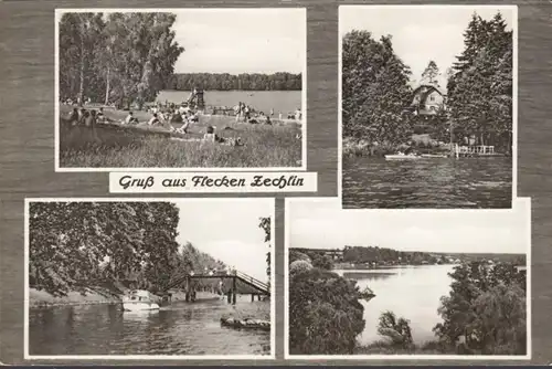 Gruß aus Flecken Zechlin, Mehrbild, gelaufen 1968