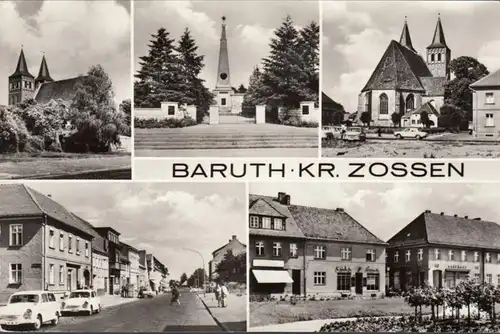 Baruth, Kirche, Ortsansichten, gelaufen 1972