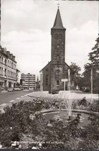 Heiligenhaus, Hauptstraße mit Kirche, ungelaufen