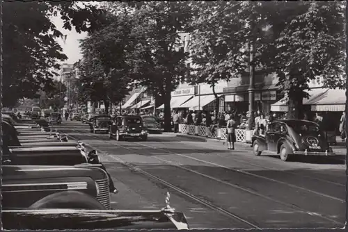 Düsseldorf, Königsallee, couru en 1955