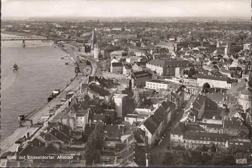 Düsseldorf, Altstadt, Fliegeraufnahme, ungelaufen