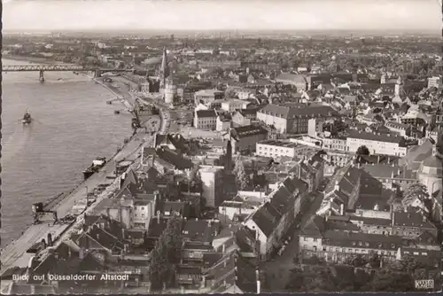 Düsseldorf, vieille ville, photo aérienne, incurvée