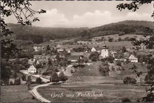 Heddesbach, Stadtansicht, Lebensmittelgeschäft Kumpf, gelaufen 1965