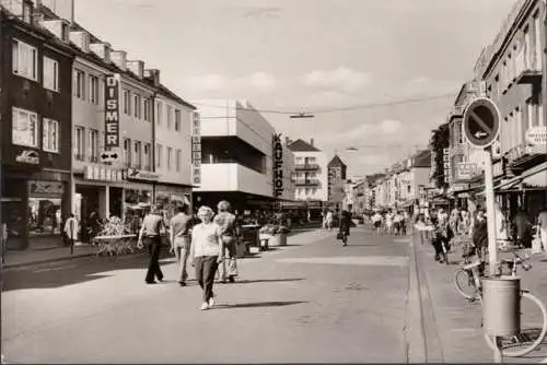 AK Wesel, Hohe Straße, Dismer, Reisebüro, Kaufhof, Pelze, gelaufen 1975