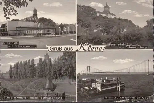 Kleve, Stadthalle, Cygne-Braunbourg, Pont du Rhin, non-roulé