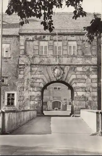 Freiberg, Schloßportal, gelaufen 1969