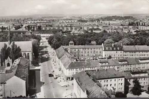 Neubrandenburg, Blick vom Hochhaus, ungelaufen