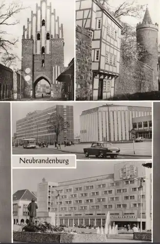 Neubrandenburg, Mehrbildkarte, gelaufen 1982