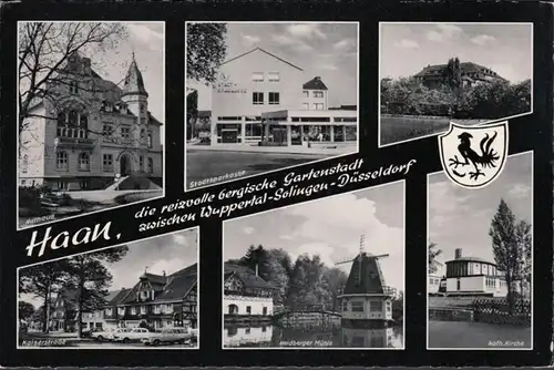 Haan, Rathaus, Sparkasse, Mühle, Kaiserstraße, ungelaufen