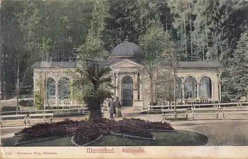 Marienbad, Waldquelle, gelaufen 1906