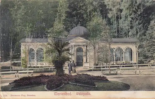 Marienbad, source de forêt, couru en 1906