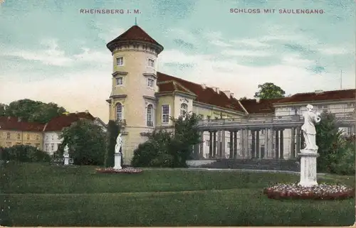 Rheinsberg, Schloss mit Säulengang, ungelaufen