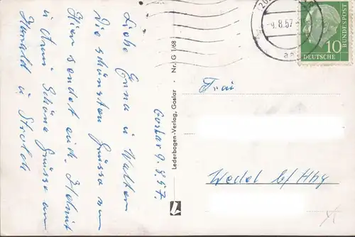 Goslar, Breites Tor, gelaufen 1957