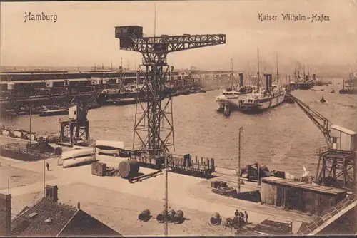 Hamburg, Kaiser- Wilhelm- Hafen, ungelaufen