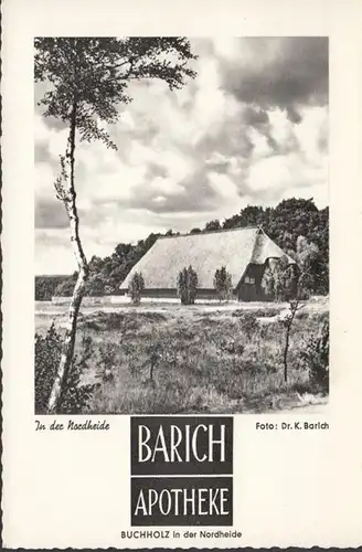 Buchholz in der Nordheide, Bauernhaus, Barich Apotheke, ungelaufen