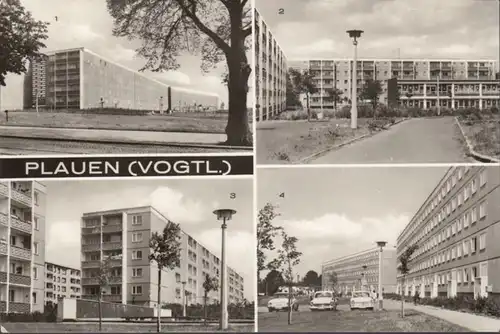 Plauen, Friedrich Sieber Straße, Kinder Kombinat, gelaufen 1973