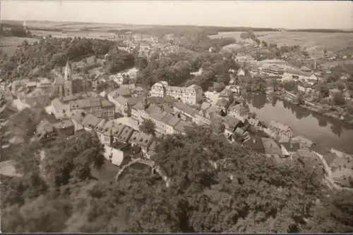 Lobenstein, Blick vom Alten Turm, gelaufen 1959