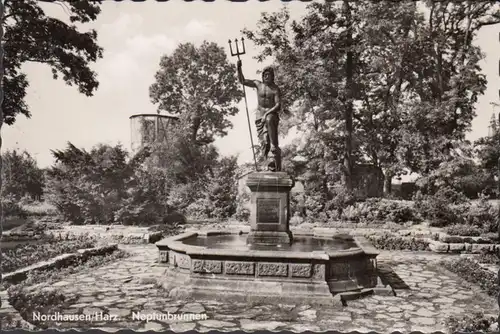 Nordhausen, Neptunbrunnen, gelaufen 1963