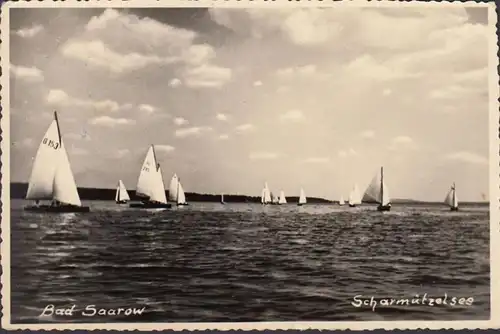Bad Saarow, Scharmützelsee, Segelboote, gelaufen 1953