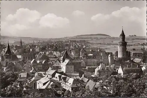 Idstein, Stadtansicht mit Hexenturm, gelaufen