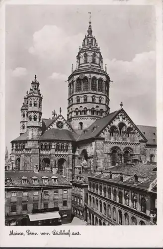 Mainz, Dom vom Leichhof aus, gelaufen 1953