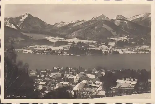 Tegernsee, Panoramaansicht, ungelaufen