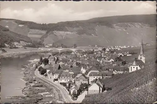 AK Zeltingen, Stadtansicht, gelaufen 1955