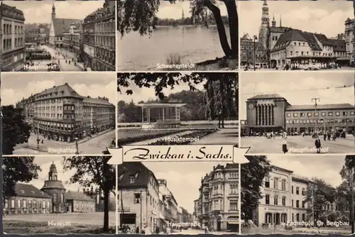 Zwickau, Hauptmarkt, Ringkaffee, Bahnhof, Museum, ungelaufen