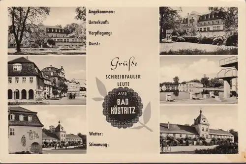 Bad Köstritz, Stadtansichten, Freibad, gelaufen 1959
