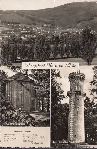 Ilmenau, Goethehäuschen, Turm auf dem Kickelhann, gelaufen 1962