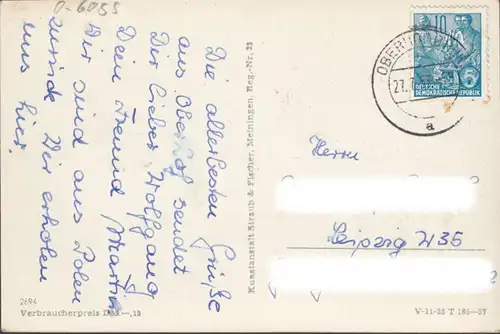 Oberhof, Mehrbild, gelaufen 1957