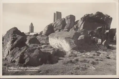 Feldberg i. T. Fernsehsender, Aussichtsturm, Druckfehler in der Beschriftung, ungelaufen