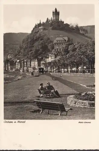 Cochem, Burg mit Anlagen, gelaufen 1955