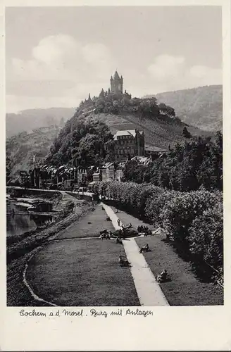 Cochem, Burg mit Anlagen, gelaufen 195?