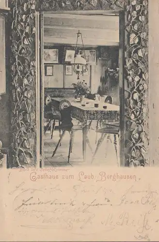 Berghausen, Gasthaus Zum Laub, gelaufen 1901