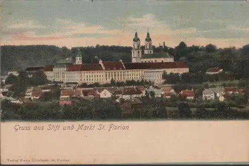 Gruss aus Stift und Markt St. Florian, ungelaufen