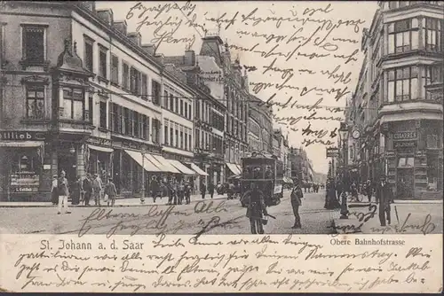 Saint-Jean-sur-la-Sar, rue supérieure de la gare, couru en 1905