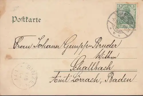 Gruss aus Bad Nauheim, Litho, gelaufen 1904