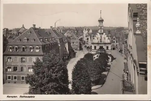 Kempten, Rathausplatz, gelaufen 1940