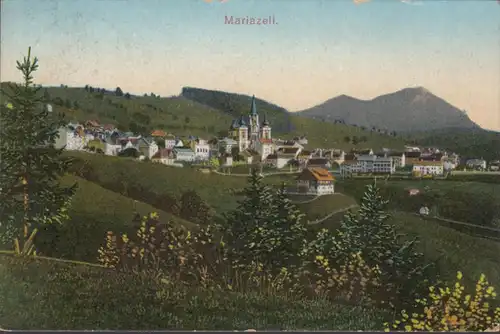 Mariazell, Stadtansicht, gelaufen 1923