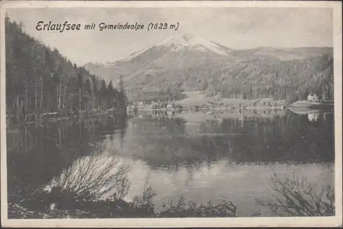 Erlaufsee mit Gemeindealpe, gelaufen 1926