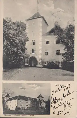 Gmünd, château, multi-image, couru 1908