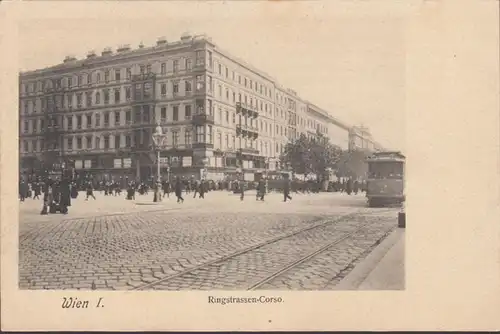 Wien, Ringstrassen Corso, Strassenbahn, ungelaufen