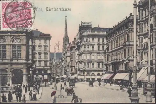 Vienne, Kärntnerstrasse, couru en 1908