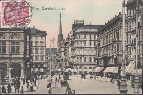 Wien, Kärntnerstrasse, gelaufen 1908