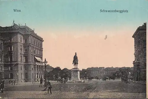 Wien, Schwarzenbergplatz, gelaufen 1911