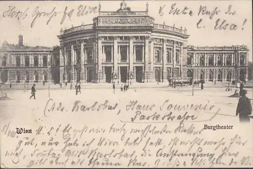Wien, Burgtheater, gelaufen 1901