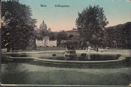 Wien, Volksgarten, gelaufen 1911